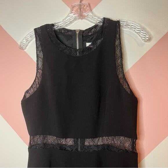 NWT BCBGeneration Black Dress with Lace Emo Goth Wednesday Adams Size 8 - Picture 3 of 6